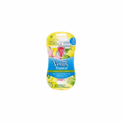 Gillette Venus Womens 3 Blade Disposable Razor, Tropical, 3 Count