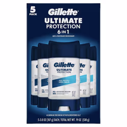 Gillette Ultimate Protection 6-in-1 Antiperspirant 3.8 Ounce (Pack of 5)