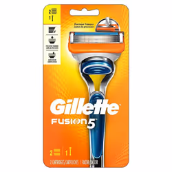 Gillette Fusion5 Mens Razor, Handle & 2 Blade Refills