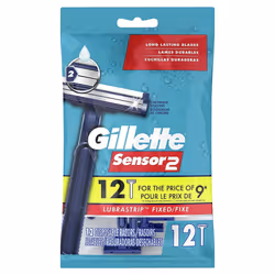 Gillette Sensor2 Men's Disposable Razors  12Count