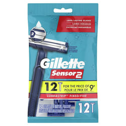 Gillette Sensor2 Men's Disposable Razors  12Count