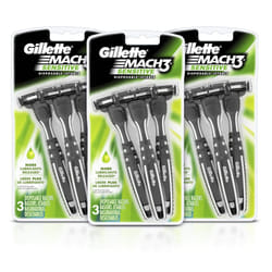 Gillette Mach3 Sensitive Mens Disposable Razors  9 Count