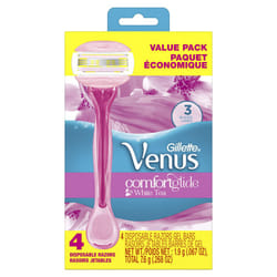 Gillette Venus ComfortGlide White Tea Scented Women's Disposable Razors  4 Count
