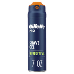 Gillette PRO Shaving Gel For Men Cools To Soothe Skin And Hydrates Facial Hair  7oz  ProGlide Sensitive 2 in 1 Shave Gel