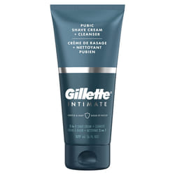 Gillette Intimate 2 in 1 Pubic Shave Cream + Cleanser  Gentle Formula  Formulated for Pubic Hair & Skin  with Aloe  Paraben Free (177 ml)