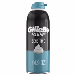 Gillette Foamy Sensitive Shave Foam for Men Protection Against Shaving Irritation Quick and Smooth Shave sensitive skin s ...
