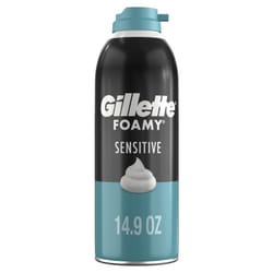 Gillette Foamy Sensitive Shave Foam for Men  Protection Against Shaving Irritation  Quick and Smooth Shave  sensitive skin  shaving cream  14.9oz