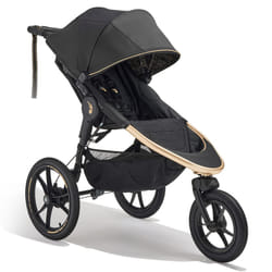 Baby Jogger Summit x Robin ArzÃ³n All-Terrain Jogging Stroller | Foldable 3-Wheel Exercise Pushchair | City Royalty (Black & Gold)