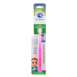 Brilliant Baby Toothbrush by Buddy for Ages 424 Months Micro Bristles Clean AllAround Mouth 1Count Toddler Infant Toothbru