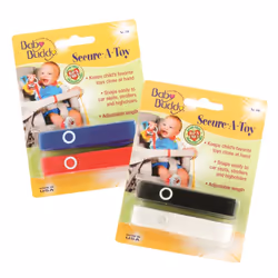 Baby Buddy Secure-A-Toy straps 4ct for 6-36 months (Multicoloured)