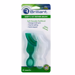 Brilliant BabyAs 1st Toothbrush - Silicone First Toothbrush for Babies and Toddlers 4 Months Old and Up Oral care Must Have ...
