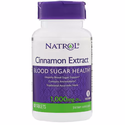 Natrol Cinnamon Extract, 1000mg - 80 tabs