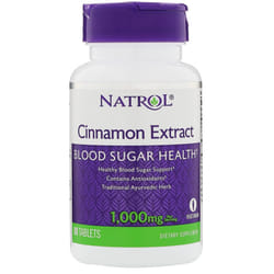 Natrol  Cinnamon Extract, 1000mg  - 80 tabs