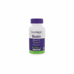 Natrol Biotin 10,000mcg Maximum Strength x 100 tablets (with 66mg Calcium) | For hair, skin & nails | Vegetarian