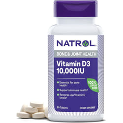 Natrol, Vitamin D3, Bone & Joint Health, 10,000 IU, 60 Tablets