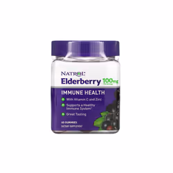 Natrol, Elderberry Immune Health, 100 mg, 60 Gummies