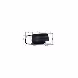 CIPA 10902 Custom Towing Mirror - Chevy/GMC/Cadillac  Passenger Side   Black