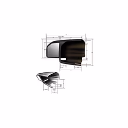 CIPA 11552 Black Custom Towing Mirror Sleeve