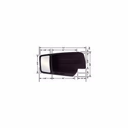 CIPA 11801 Custom Towing Mirror - Ford  Driver Side