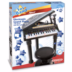 Bontempi Electronic Grand Piano with stool and microphone, Musical toy, Piano, 3 yr(s), AA, Black