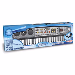 Bontempi Digital Keyboard with 49 keys, Toy musical instrument, MIDI keyboard, 5 yr(s), AA, Black, White