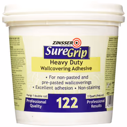 Zinsser 69384 SureGrip 122 Heavy Duty Wallcovering Adhesive  Quart