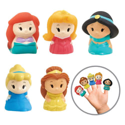 Disney Princess 5 Piece Finger Puppet Set - Party Favors  Educational  Bath Toys  Floating Pool Toys  Beach Toys  Finger Toys  Playtime