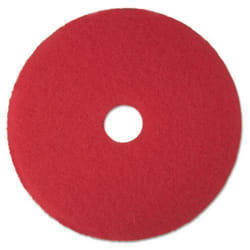 3M 08387 Low-Speed Buffer Floor Pads 5100  12-Inch Diameter  Red  5/Carton