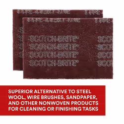 3M Scotch-Brite General Purpose 7447 Hand Pad  Very Fine Grade  6 in x 9 in  Pack of 20  Aluminum Oxide  Surface Preparation  Scuffing  Blending  Clea