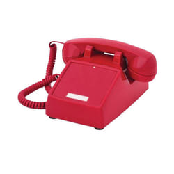 Cortelco 250047-VBA-NDL Red desk no dial