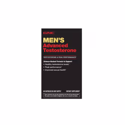 GNC Men's Advanced Testosterone Formula, 60 Capsules, Supports Healthy Testosterone Levels and Male Performance