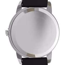 Timex Women's Easy Reader 25mm Watch - Silver-Tone Case White Dial with Black Leather Strap