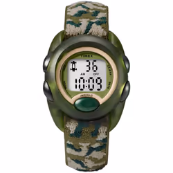 Timex Boys T71912 Time Machines Digital Green Camouflage Elastic Fabri