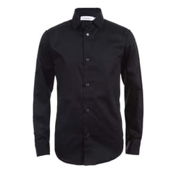 Calvin Klein Boys' Long Sleeve Sateen Dress Shirt  Button-down Style W