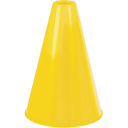 Yellow Plastic Megaphone (8.25"" x 6"") - 1 Pc - Eco-Friendly & Lightweight Design - Ideal For Sports Events  Parties & Cheerleading