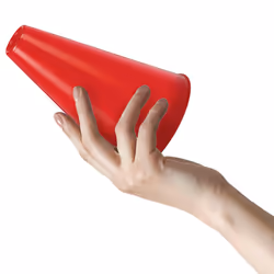 Red Plastic Megaphone (8.25"" x 6"") ? 1 Pc - Eco-Friendly & Lightweight Design - Ideal For Sports Events  Parties & Cheerleading