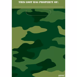 Amscan 378127, Gift wrap bag, Green, Pattern, Plastic, 290 mm, 165 mm