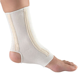 Champion Ankle Brace  Open Heel  Flexible Stays  Knit Elastic  Medium