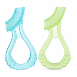 Nuby Soft Silicone Gum Massager with Hygienic Case 2-Pack 3 m+