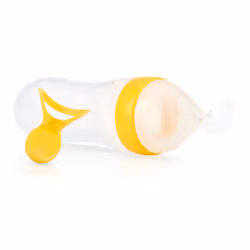 Nuby Garden Fresh Silicone Squeeze Feeder with Spoon and Hygienic Cover  Colors May Vary