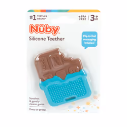 Nuby All Silicone Chocolate Bar Teether - 3+ Months