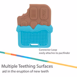 Nuby All Silicone Chocolate Bar Teether - 3+ Months