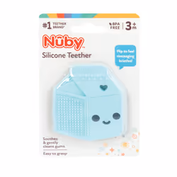 Nuby All Silicone Milk Carton Teether - 3+ Months