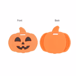 Nuby All Silicone Pumpkin & Chocolate Bar Teether - 2 Pack  3+ Months