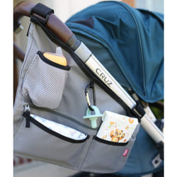 Nuby Fabric Side Stroller Organizer: Keeps Essentials Organized gray