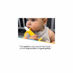 Nuby Banana Soothing Teether Easy Grip BPA-Free Suitable from 3 Months Plus, One Size