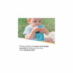 Nuby Incredible Gulp Water Bottle - No Spill Active Toddler Sippy Cup 360ml / 12oz Carry Handle Dishwasher and Microwave Safe Suitable Beaker for 18