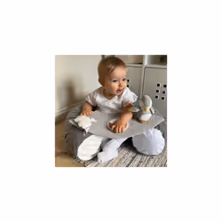 Penguin Sit-Me-Up Baby Seat â Inflatable Sit & Play Floor Seat | Detachable Tray | Machine Washable | Suitable from 6 Months Plus (Grey)