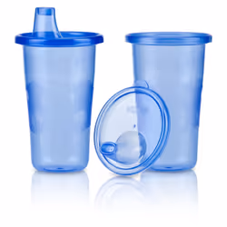 Nuby 6 Pack Reusable Cups with Lids, 10 Ounce