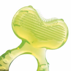 Nuby Silicone Teethe-eez Teether with Bristles  Includes Hygienic Case  Green (Pack of 1)